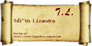 Tóth Lizandra névjegykártya